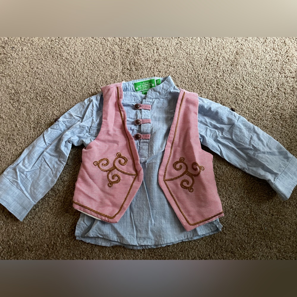Shirt with vest for baby boy